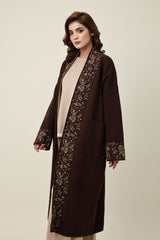 ORNATE EASE SWEATER-COFFEE