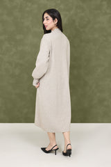 NIGHT VERSE LONG SWEATER-BEIGE