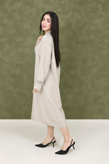 NIGHT VERSE LONG SWEATER-BEIGE