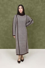 MODESTY LONG SWEATER-COFFEE