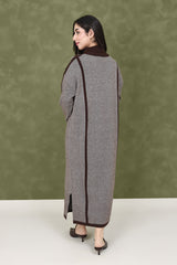 MODESTY LONG SWEATER-COFFEE