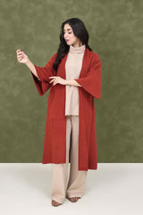 RUST CLOUD LONG SWEATER-BRICK/RED