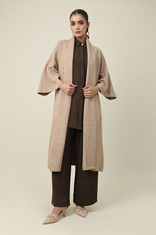 DIVINE CLOUD LONG SWEATER-KHAKI