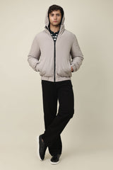 ALPINE BLOCK PUFFER JACKET-BEIGE/BLACK