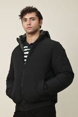 ALPINE BLOCK PUFFER JACKET-BLACK/GREEN