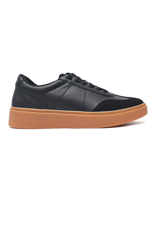 URBAN STYLE LACE-UP SNEAKER-BLACK