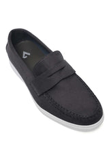 CLASSIC SUEDE PENNY LOAFERS-GREY