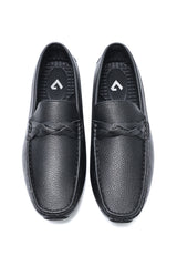 PORTOFINO BRAIDED DRIVING MOCCASIN-BLACK