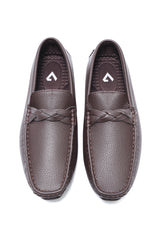 PORTOFINO BRAIDED DRIVING MOCCASIN-COFFEE