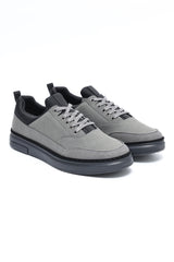 BRIXTON CONTRAST COLLAR SNEAKER-GREY/BLACK