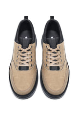 BRIXTON CONTRAST COLLAR SNEAKER-KHAKI/BLACK