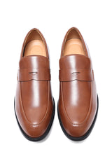 PENNY STRAP DRESS LOAFER-BROWN