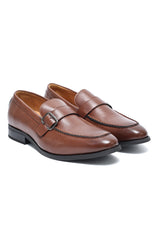 PREMIER BUCKLE APRON LOAFER-BROWN