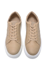 Men’s Low-Top Casual Sneakers-BEIGE