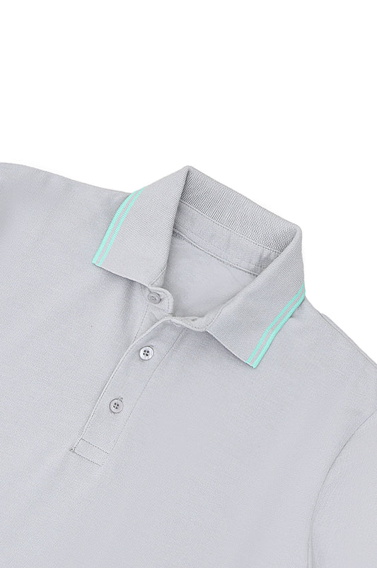 POLO T-SHIRT-LT-GREY