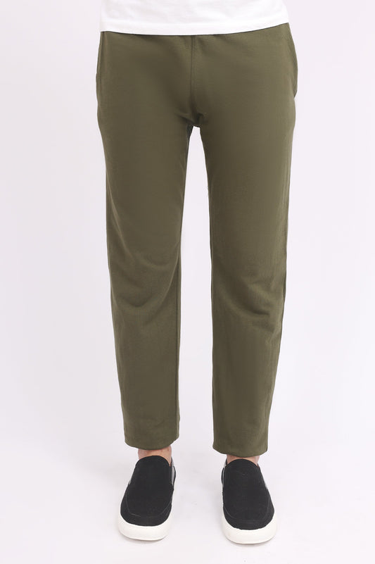 COMFY COTTON TROUSER-OLIVE