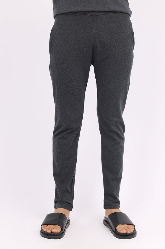 COMFY COTTON TROUSER-CHARCOAL