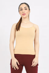 ESSENTIAL SPEGHETTI STRAP CAMI-BEIGE