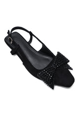 GLAMOUR BOW FLATS-BLACK