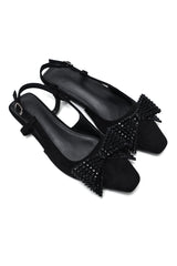 GLAMOUR BOW FLATS-BLACK