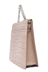 CROCODILE CHAIN TOTE - APRICOT