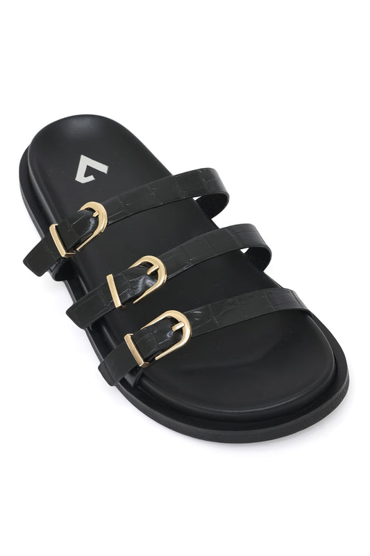 URBAN TRIPLESTRAP CROCO-BLACK