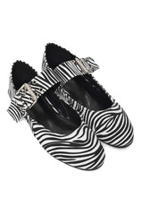 BUCKLE LASH FLAT-ZEBRA