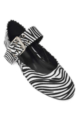 BUCKLE LASH FLAT-ZEBRA