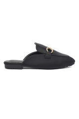 RUE FLAT BIT MULE-BLACK