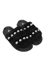 FLUFFCORE FUR SLIDE-BLACK