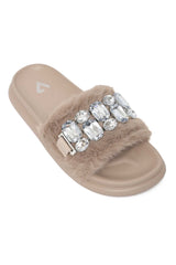 CUSHIONED GEM WALK SLIDE-KHAKI