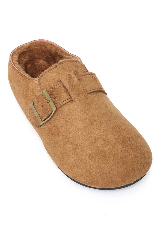 COZY BUCKLE MULE-CAMEL