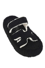 H-CUT FLEECE COMFY-BLACK