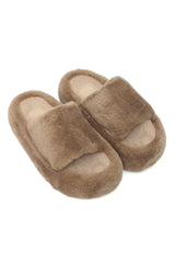 CLOUDSTEP FURRIFIED FUR SLIDE-KHAKI