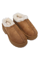 FLEECE LINED MULE-CAMEL