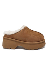 FLEECE LINED MULE-CAMEL