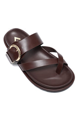 CHARM LEISURE SANDALS-COFFEE