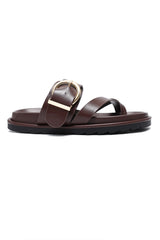 CHARM LEISURE SANDALS-COFFEE