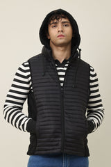 STORM SHELL SLEEVELESS JACKET-BLACK