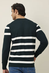 BAYSIDE BAND KNIT SWEATER-GREEN
