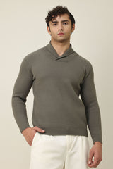 HARBOUR HAVEN SWEATER-OLIVE/GREY