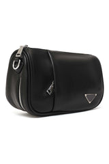 FAUX LEATHER PURSE-BLACK