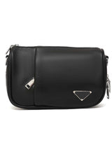 FAUX LEATHER PURSE-BLACK