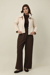 MARBLE EDGE WARM JACKET-BEIGE