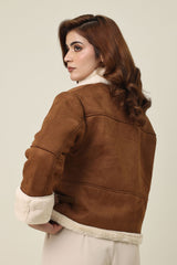 MARBLE EDGE WARM JACKET-BROWN