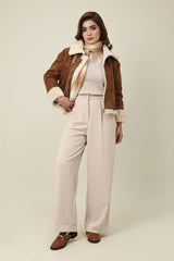 MARBLE EDGE WARM JACKET-BROWN