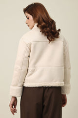 MARBLE EDGE WARM JACKET-BEIGE