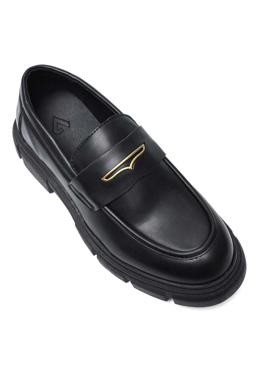 IMPERIAL CHUNKY SOLE LOAFERS-BLACK