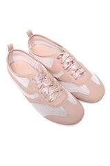 SPORT CHIC MESH LACE-UP RIBBON SNEAKER-PINK