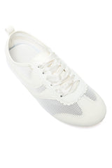 SPORT CHIC MESH LACE-UP RIBBON SNEAKER-WHITE